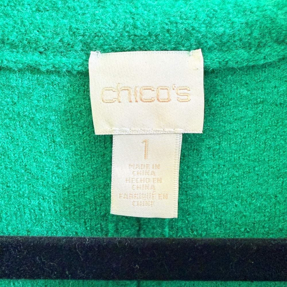 Chico's Boiled Wool Addison Cardigan Jacket Size 1 - Picture 5 of 7
